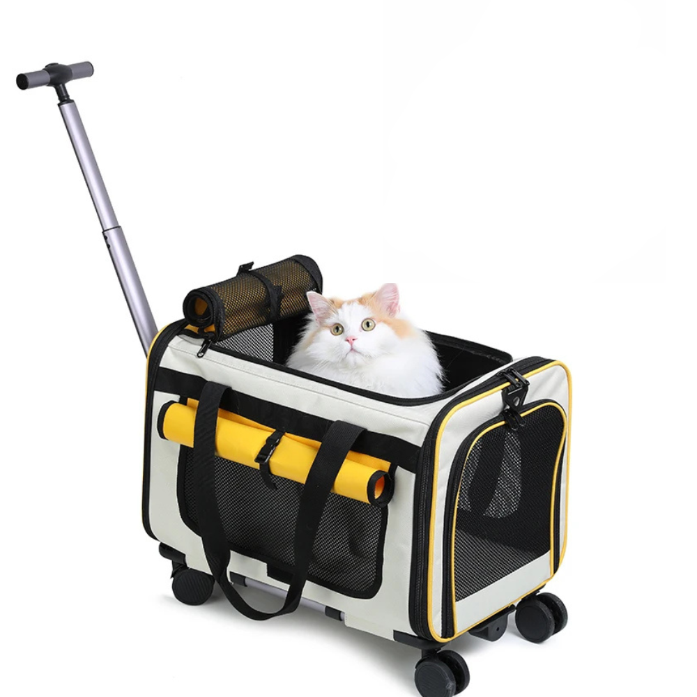 Sac de transport pour chat à roulettes