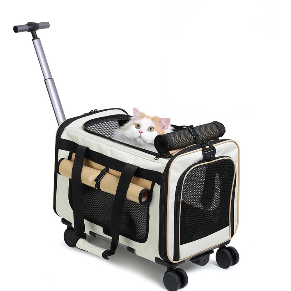 Sac de transport pour chat à roulettes