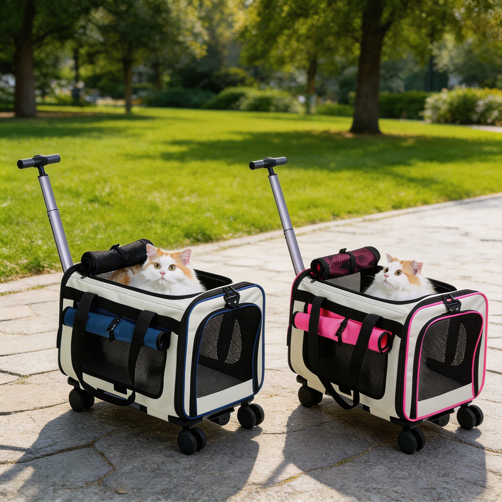 Sac de transport pour chat à roulettes