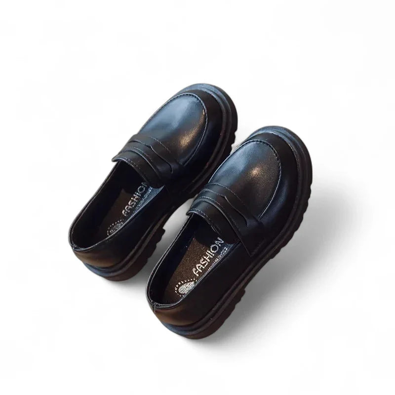Mocassin Cuir Garçon à Talon