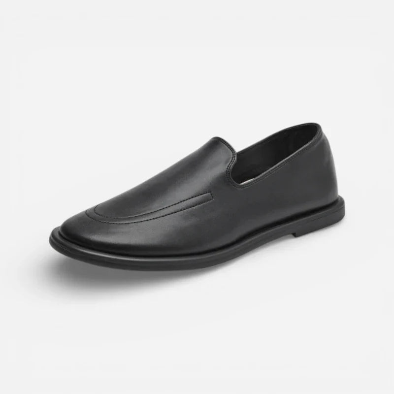 Mocassin Cuir Vernis Noir Femme