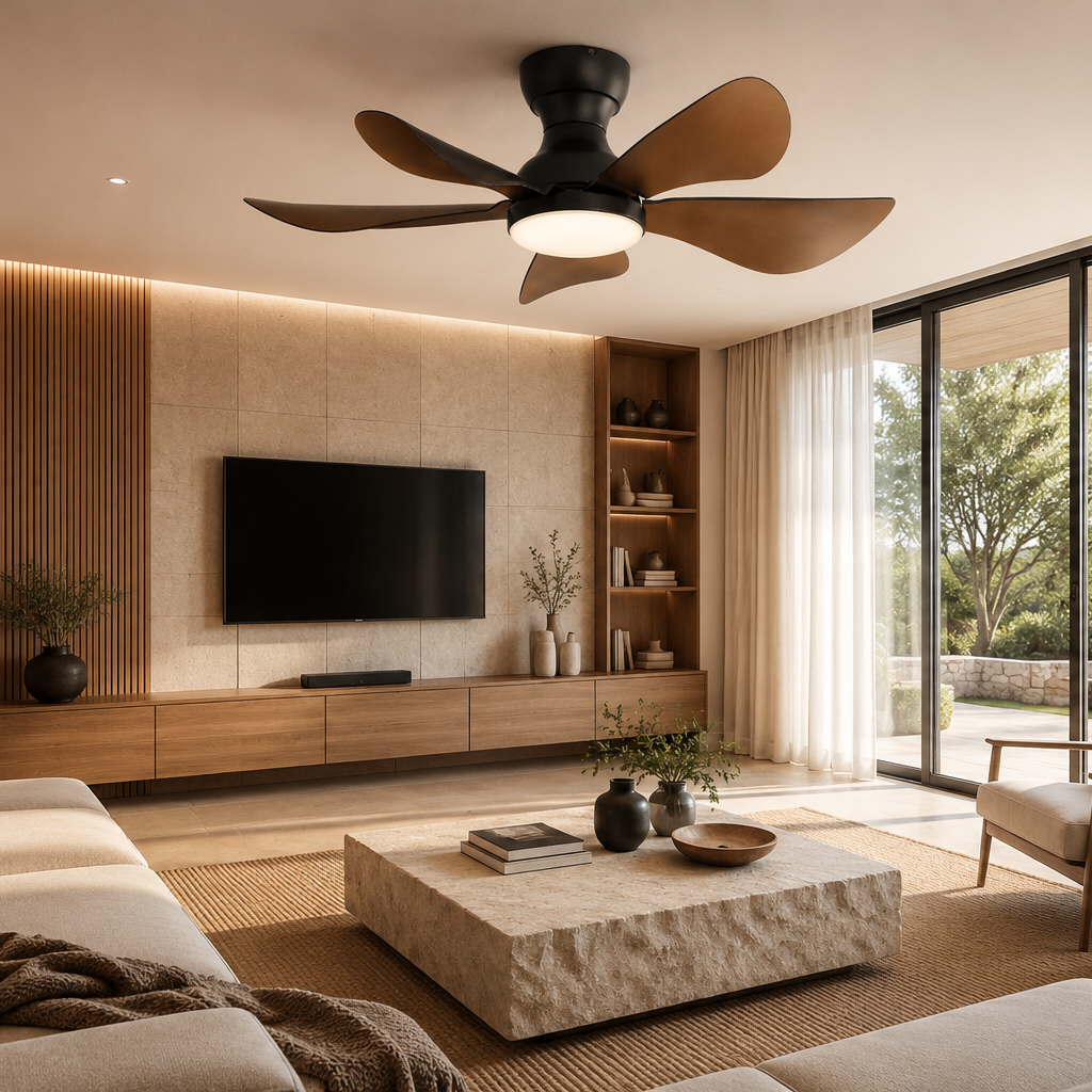 Sigrid | Ventilateur compact LED télécommande 74 cm
