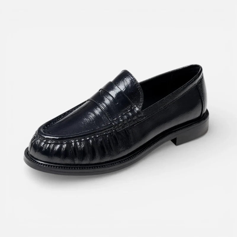 Mocassin Cuir Premium Noir Femme