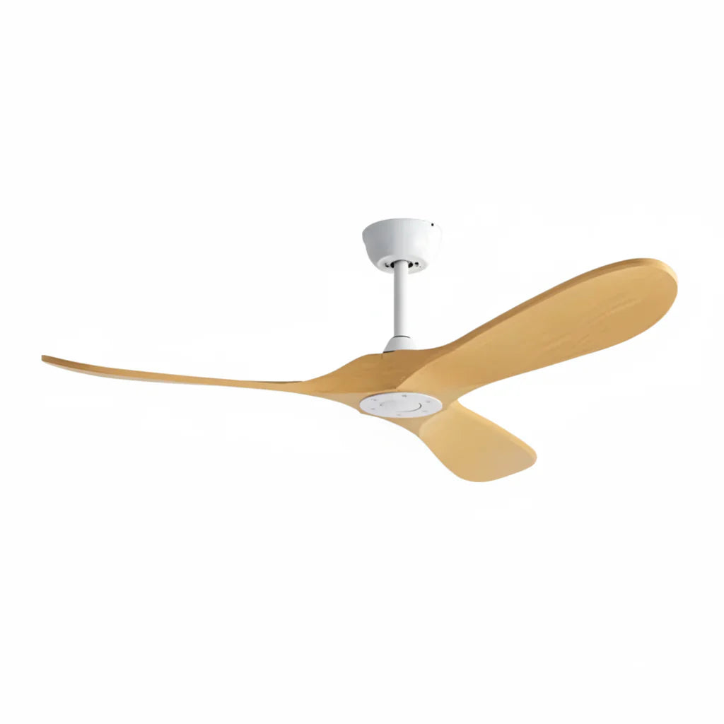 Lévant | Ventilateur vintage blanc et bois clair