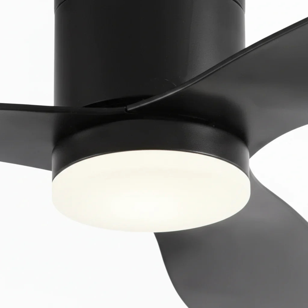 Helios | Ventilateur LED intégrée noir et ABS noir