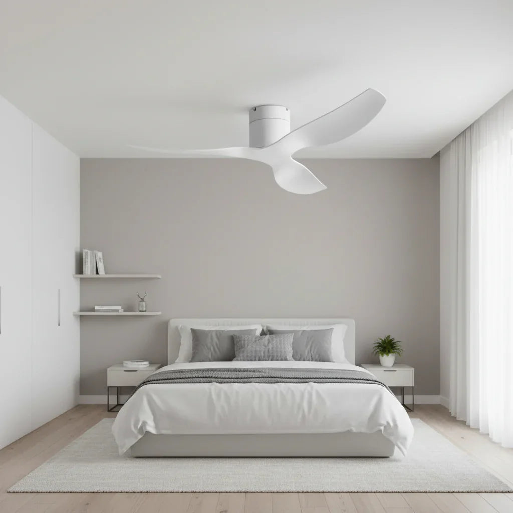 Lumia | Ventilateur ultra-plat blanc et ABS blanc