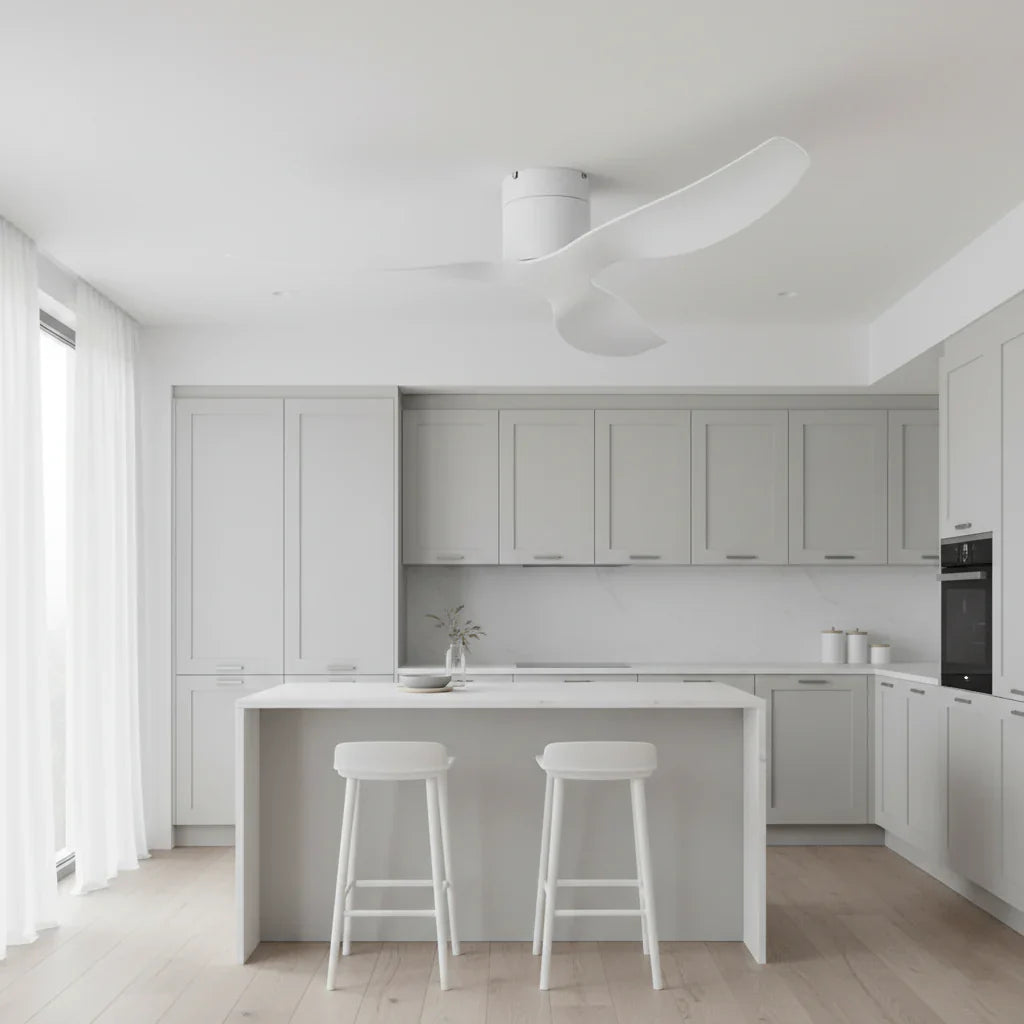 Lumia | Ventilateur ultra-plat blanc et ABS blanc