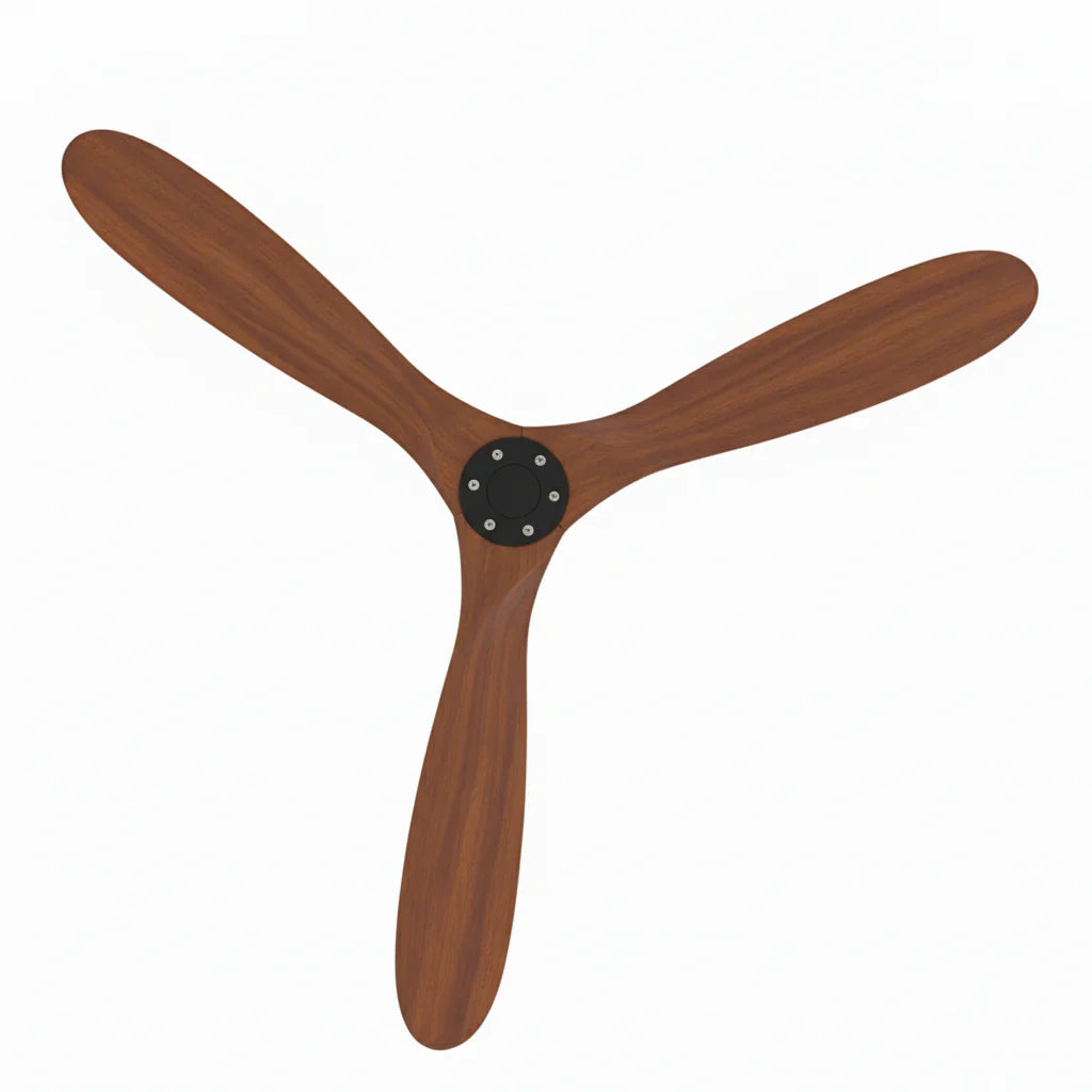 Vidar | Ventilateur bois massif foncé et noir
