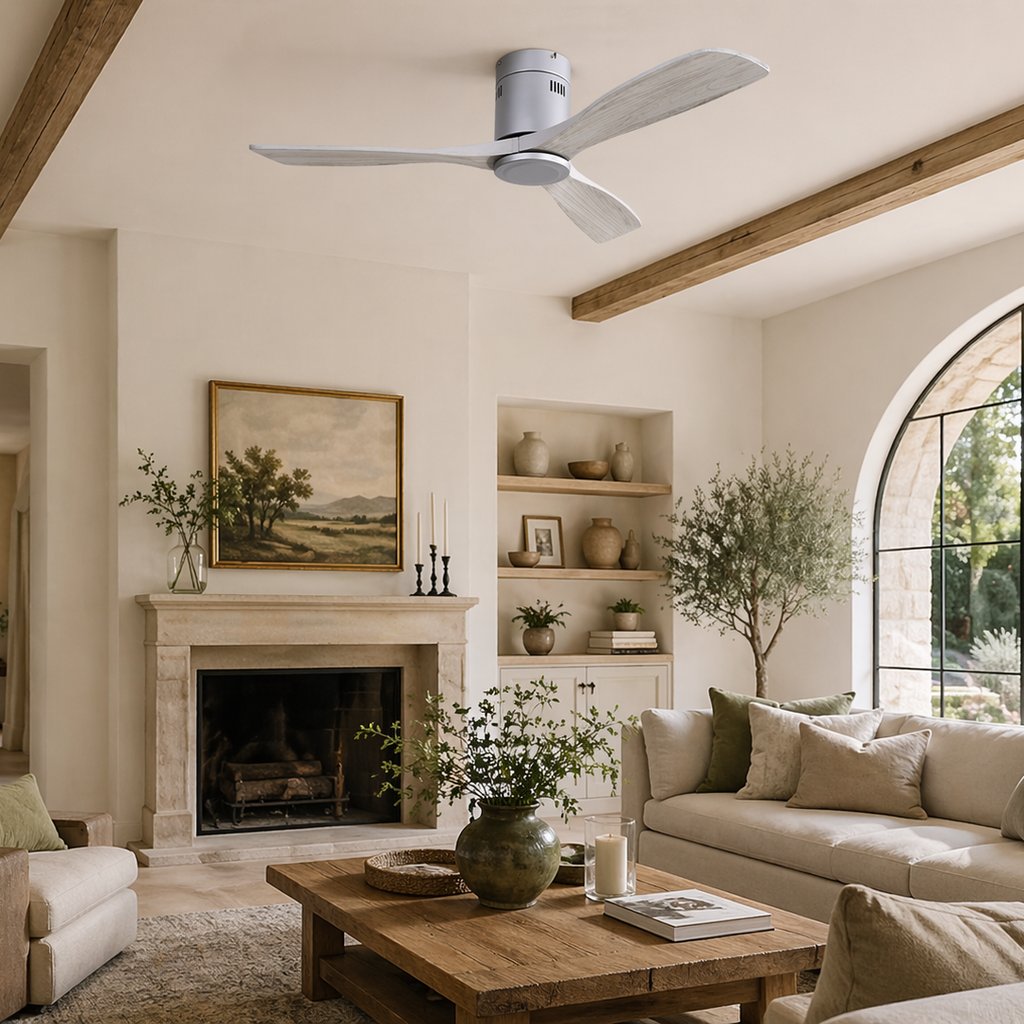 Calanque | Ventilateur design LED télécommande 132 cm