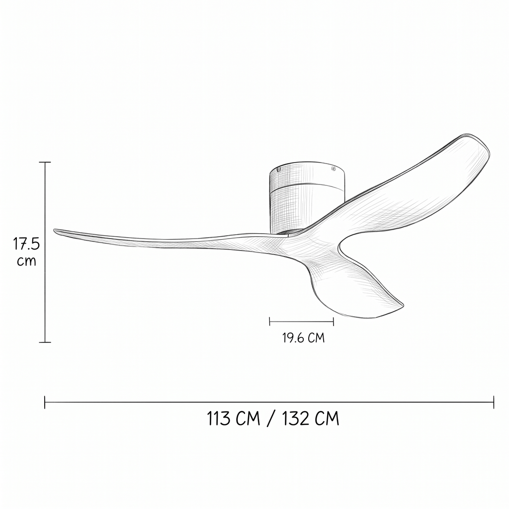 Lumia | Ventilateur ultra-plat blanc et ABS blanc