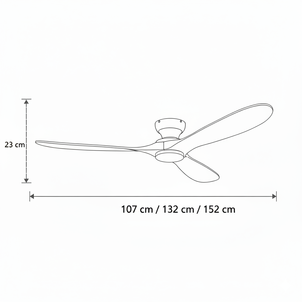 Lumi | Ventilateur éclairage LED bois naturel et blanc