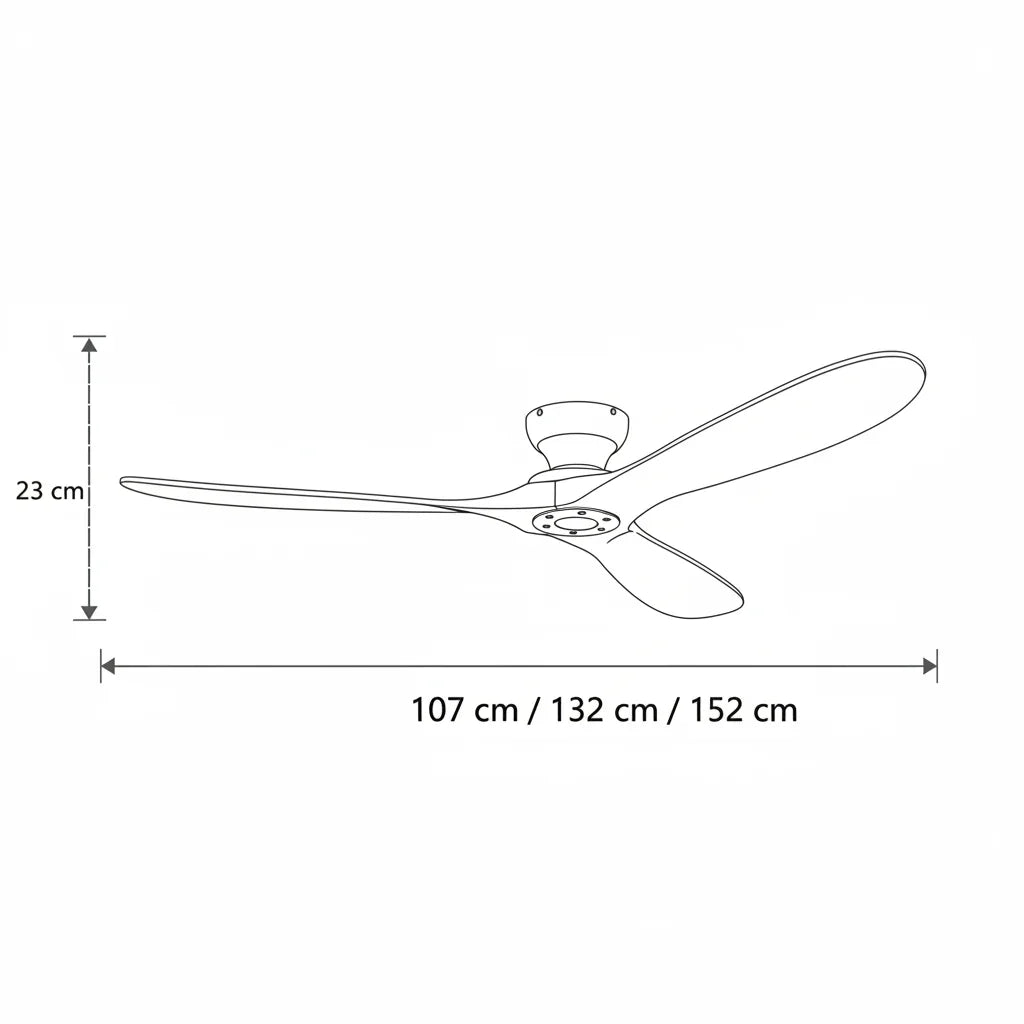 Bjorn | Ventilateur bois massif naturel et blanc
