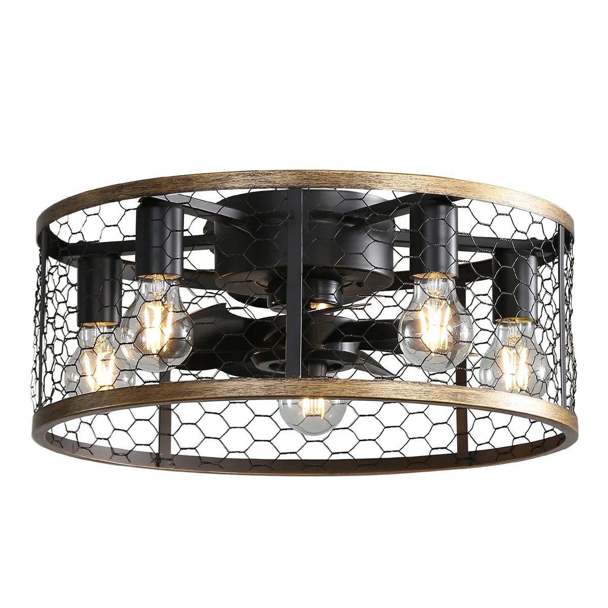 Marengo | Ventilateur cage LED télécommande 51 cm
