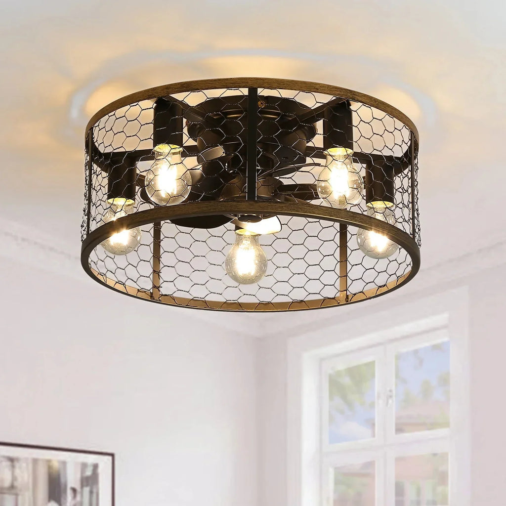 Marengo | Ventilateur cage LED télécommande 51 cm