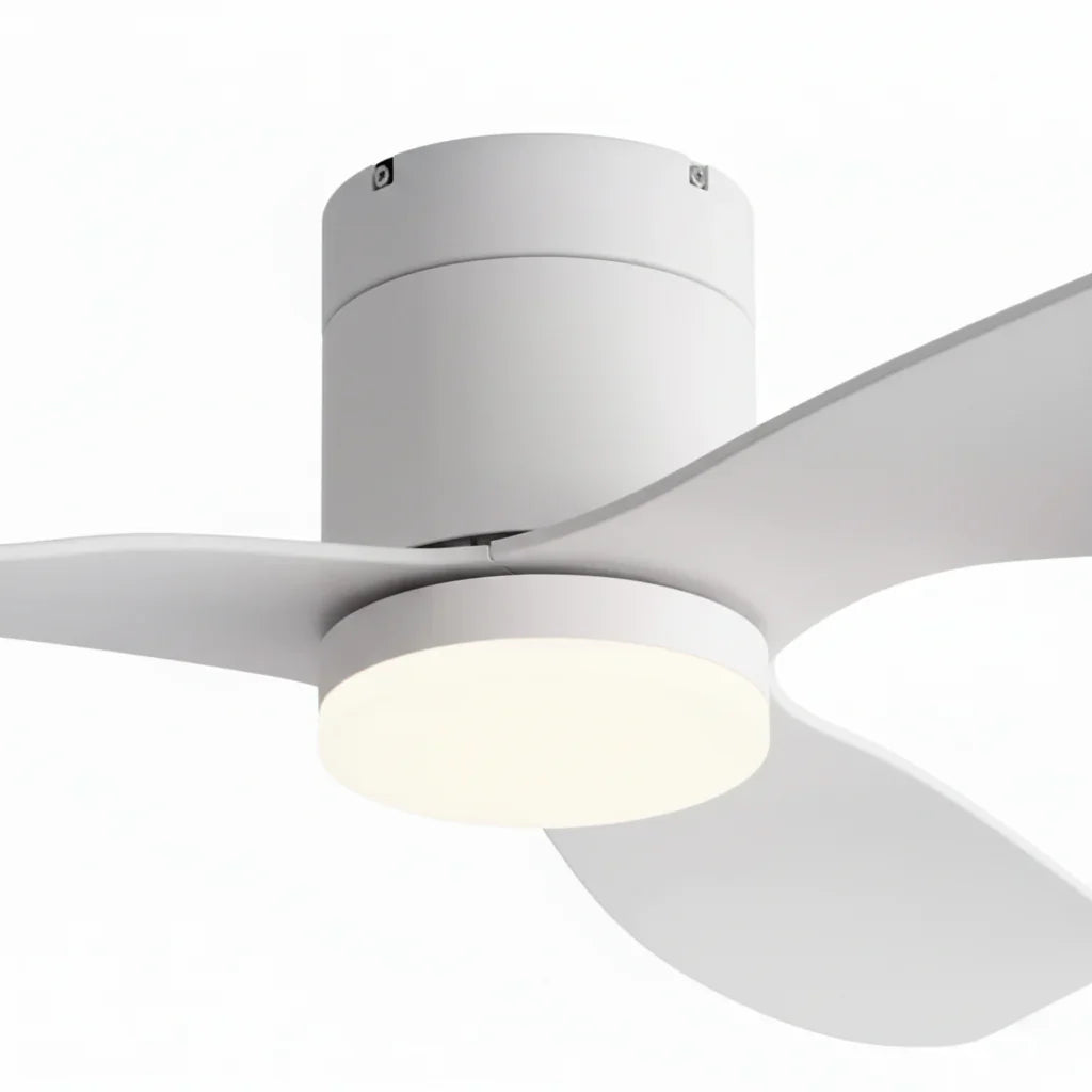 Vega | Ventilateur LED intégrée blanc et ABS blanc